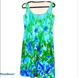 Nine West Floral A-line Sleeveles Dress Size 4